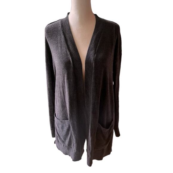 Barefoot Dreams Cozychic Ultralite Navy Gray Open Front Cardigan, size XS - Picture 1 of 5
